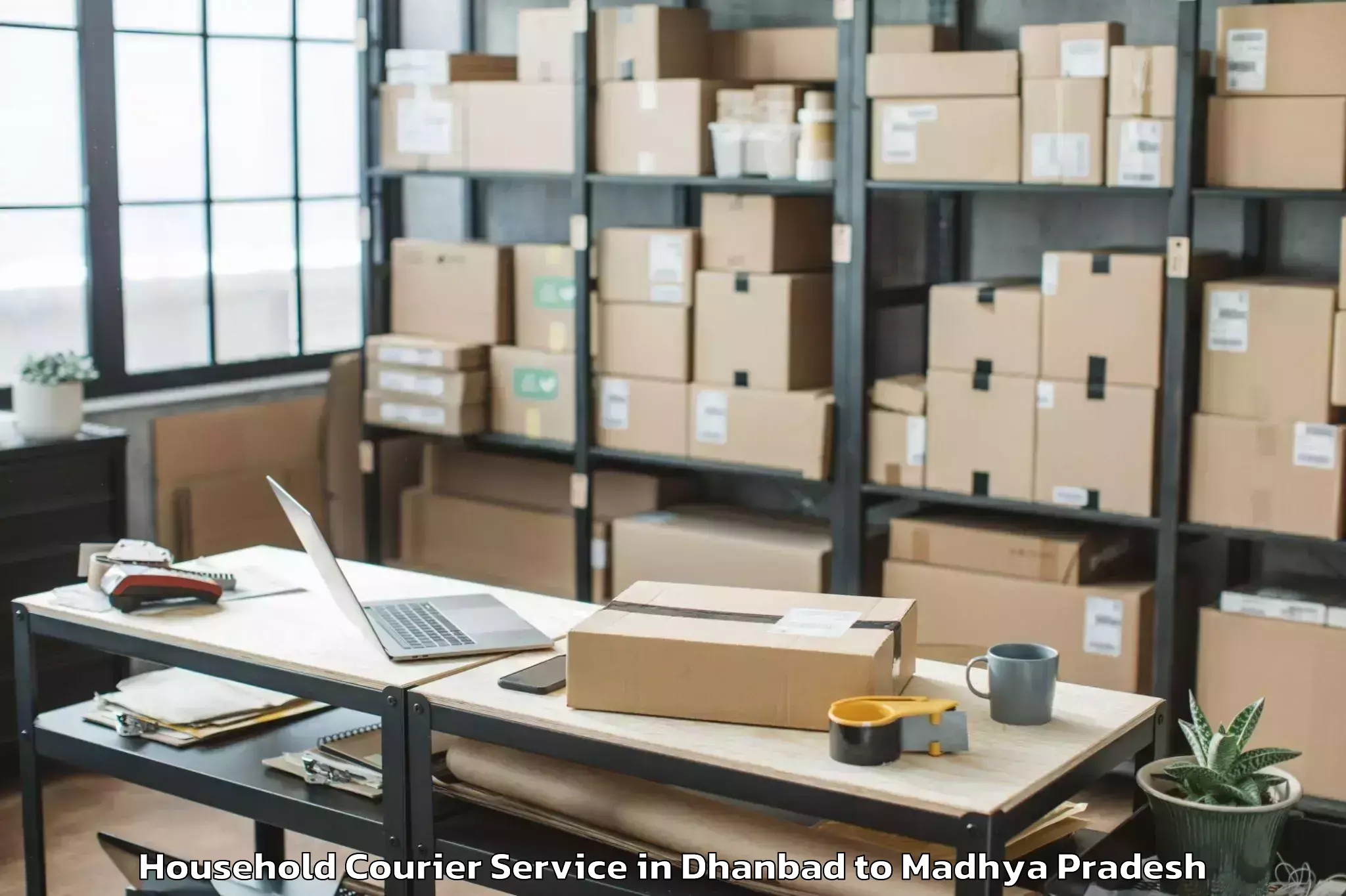 Quality Dhanbad to Narmadapuram Household Courier